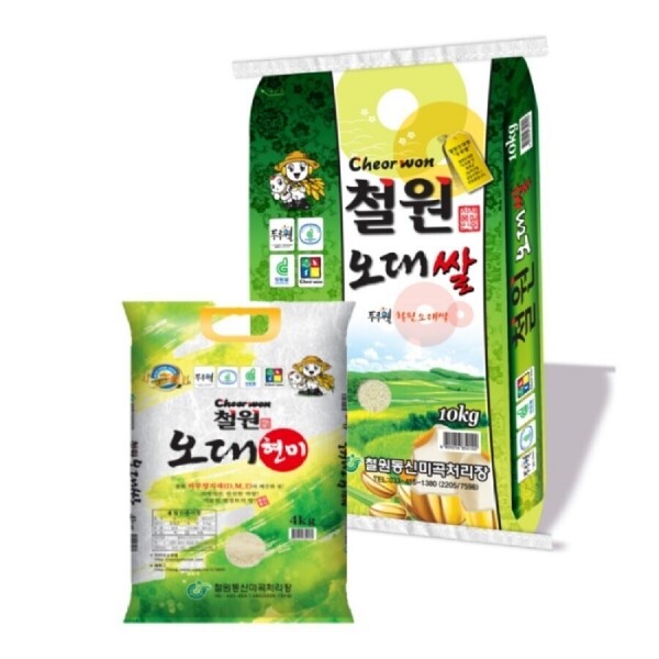 철원동신미곡처리장 두루웰철원오대쌀,[철원동신미곡 DMZ현미&백미세트]철원오대햇현미4KG+두루웰철원오대쌀10KG(다이어트식으로 추천)